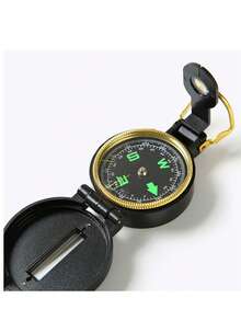1 pieza Brújula multifunción para supervivencia en la naturaleza con cubierta impermeable para acampada, guía americana para el campamento