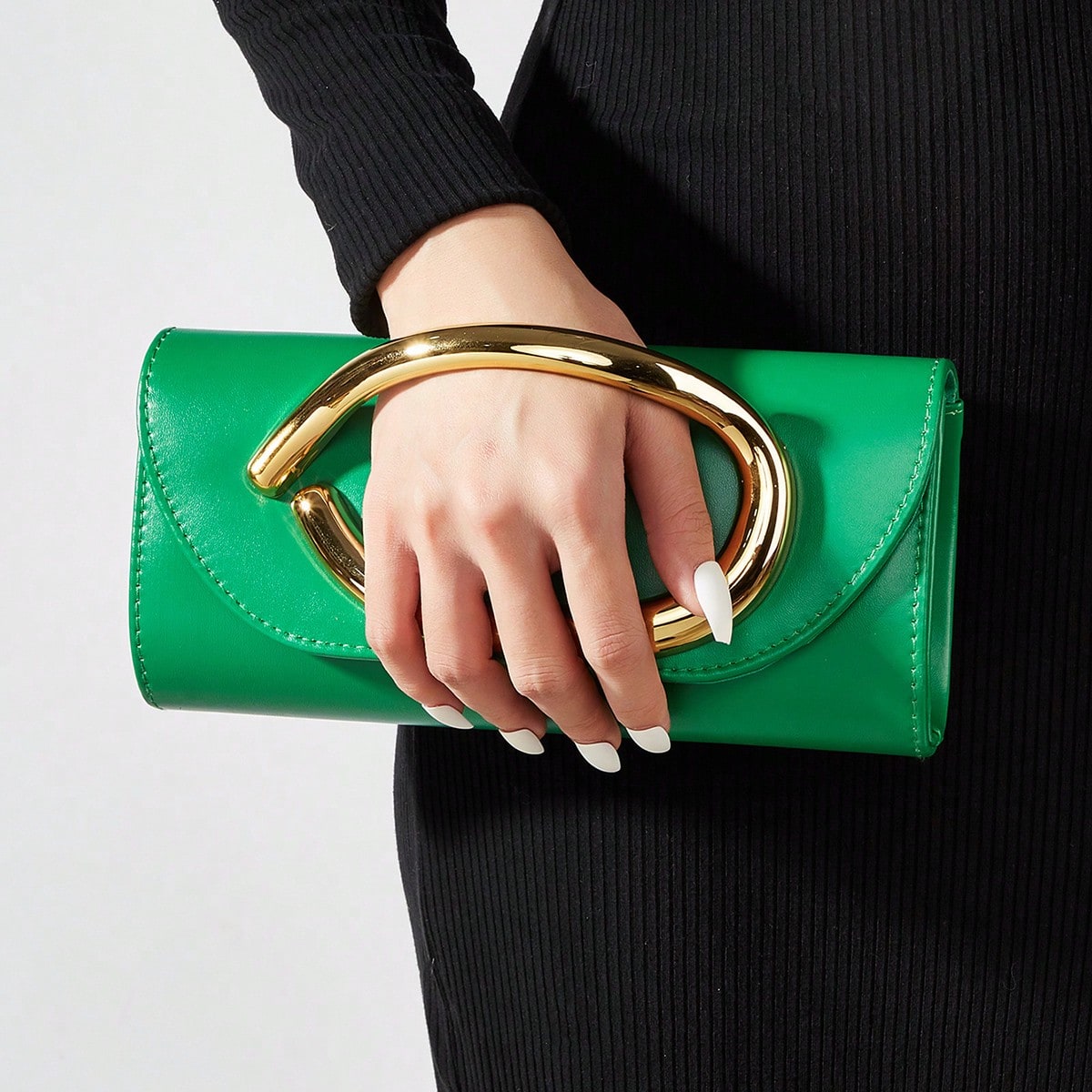 Bolso de embrague de unicolor retro, bolso versátil, bolso de piel de PU de moda, adecuado para mujeres, se puede usar para bodas, fiestas, bailes, g