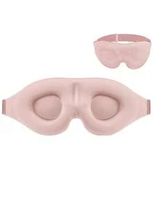 1 Piece 3d Contour Sleep Eye Mask, Lightweight And Comfortable, Ideal For Deep Sleep And Relaxation, Adjustable Soft Eye Mask, Suitable For Yoga, Travel And Daily Use,Eye Mask Cover For Sleeping With Elastic Strap,Shading Blindfold For Women And Men,Vacation Essentials, Mask,Travel Essentials,Eye Mask For Lashes,School,Back To School,Travel,Travel Essentials,Home Essentials,Eye Mask,Sleep Mask