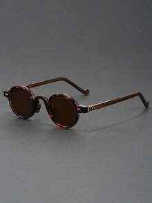 Orange retro kleine runde Brille für Frauen und Männer, klassisch, Luxus-Markendesigner, populäre Steampunk-Töne, Hip-Hop-Mode-Brille