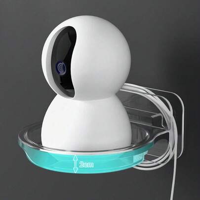 1pc Circular Seamless Wall-Mounted Camera Bracket, Storage Rack For Children's Room