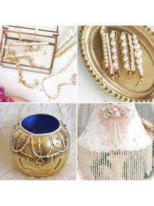 196.85in/4mm/6mm Fashion Ornament Crafts Faux White Pearl Beads Garland, Decorative Pearls,Beautiful Elegant White Pearl Strands Spool Pearl String Bead Roll Pearl Garland For Wedding Party Birthday Jewelry Accessories Wedding Birthday Party Decoration DIY Crafts Cake Decorating Cake Topper Cake Decorations Cake Decor Cake Decorating Tools