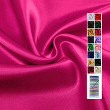 1pc Silky Shiny Solid Satin Fabric, Faux Silk Material Smooth And Soft, Suitable For Wedding Crafts DIY, Curtains, Tablecloths, Garment Fabric