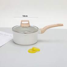 不粘锅具套装 - 白色花岗岩表面，适用于电磁炉，包括煎锅和炖锅、带盖汤锅，适合家庭厨房使用 - 鋁製花崗岩塗層不沾鍋 - 查看 20