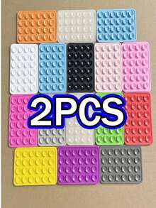 4/3pcs Double-Sided Thickened Silicone Phone Sticky Grip, Non Slip Silicon Adhesive Phone Stand Sticky Phone Case Mount Hands-Free Phone Accessories Holder For Selfies And Videos,1/2/5/8/10/20pcs,Multifunctional Phone Accessory ,Fits All Models