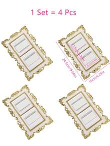 1pc European Style Rose Flower Switch Sticker, Double Switch Cover, Wall Decal, Suitable For Halloween, Christmas, And Home Decor - White - View 16