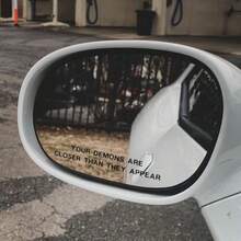 Your Demons Are Closer Than They Look, Mirror Decals, Car Mirror Stickers, Car Decoration Stickers - one-size - View 1