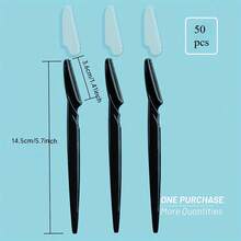 5/10/20/30pcs Stainless Steel Eyebrow Razors, Unisex Facial Hair Removal Grooming Tools, Eyebrow Shaver, Facial Depilation Razor