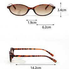 1pc Women's Cat Eye Narrow Vintage Versatile Street Style Fashion Glasses, Suitable For Parties And Events Boho Vacay Vacay Vibes Preppy Style For Back To School - 彩色 - 查看 3