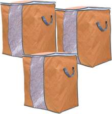 Paquete 6 Bolsas Caja De Almacenamiento Plegable Ropa Organizador Ropa de Cama, Toallas, Mantas Armario Closet Hogar Mudanza (6 Piezas) - 3 Piezas - Ver 9