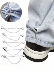 2pcs Adjustable Magnetic Pants Clips And Cuff Clips ,Detachable Hem Clips Suitable For Pants And T-Shirts, Strong Magnetic Clip Fastener