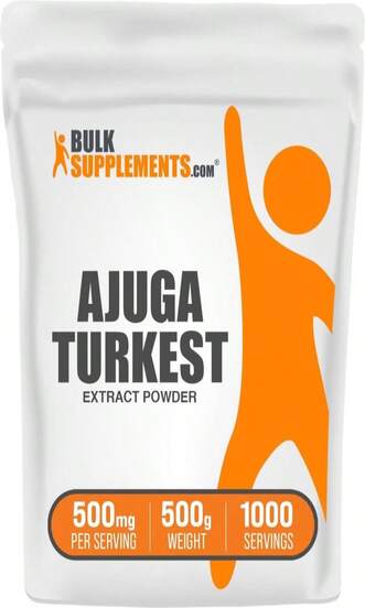 BulkSupplementscom Ajuga Turkest Extract Powder - Herbal Supplement Powder, Ajuga 500mg - Pure &Amp; Gluten Free, 500mg Per Serving, 500g (11 Lbs) (Pack Of 1)