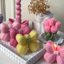 1 Stück Schmetterling-förmige Sojakerze, Schmetterling-Geschenkdesign, geeignet als Urlaubsgeschenk, Geruchsentfernung in Innenräumen, langanhaltender frischer Duft, Aromatherapie-Kerze, Paargeschenke, Herbst/Winter, Feiertagsfeier, Babyparty, Geburtstagsfest, Singles-Party, Hochzeit, Valentinstag Tischdekoration - Verschiedenfarbig - Übersicht 3