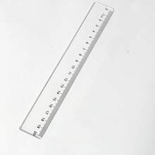 1pc/5pcs/15pcs/20cm Ruler, Wavy Edge, Single Side Scale, Transparent Plastic Ruler, Wholesale Stationery For Students Back To School,Rulers - Clear - View 9