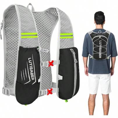 Mochila de Hidratacin, Mochila Ligera para Exteriores, con 2 litros Vejiga de Agua Chaleco para Correr a Prueba de Fugas, para Hombre Mujer, para Hiking, Campismo, Ciclismo y ms