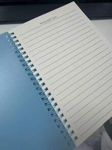 1/2 Cuadernos espirales con cubierta dura de plástico grueso y líneas horizontales, estética de carcasa resistente, papel resistente a desgarros, material duradero, tamaño A5 (60 páginas por libro) Cuaderno de líneas horizontales, adecuado para estudiantes, útiles escolares y cuadernos de tapa lateral para profesionales de oficina