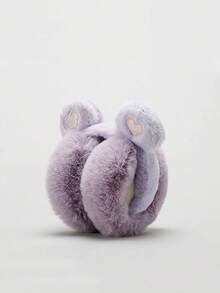 可折叠爱心耳罩 - 冬季保暖防冻学生可爱耳罩 - 儿童七星级保暖耳套，上学必备 - 彩色 - 查看 7