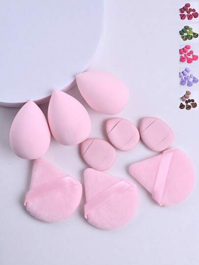 9pcs Makeup Sponge Makeup Puff Set Dry And Wet Dual-Use Soft Reusable Beauty Sponge Applicator Beauty Makeup Tools For Women Mom Wife Sister Teen Girl Friend, Giveaways,Travel,Cheap Stuff,Travel Essential