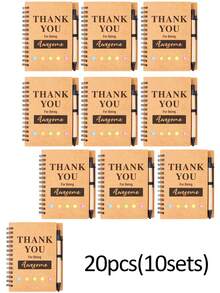10sets Spiral Inspired Notebook With Pen - Employee Appreciation Gifts, Teacher Appreciation Gifts, Diary Notebook With Motivational Pen And Sticky Notes, Wholesale Employee Thank You Gifts, Suitable For Christmas Gifts To Employees, Colleagues, Students, Teachers, Parents