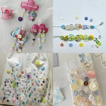 20/50/100pcs Colorful Plastic Cute Buttons, DIY Craft Decorative Buttons, Creative Scrapbooking Stickers, Assorted For Sweater, Cardigan, Shirt Sewing