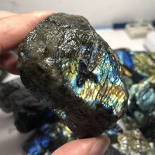 20-200克天然拉长石矿物灵气疗愈月亮石标本收藏鱼缸造景水晶原石 - Labradorite - 查看 6