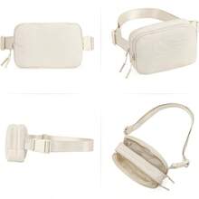 CLUCI - Rionera pequea para mujer, bandolera en todas partes de moda, rionera para mujer con correa ajustable, A1 - 2 Blanco, Pequeo - A1-2 Blanco - Ver 5