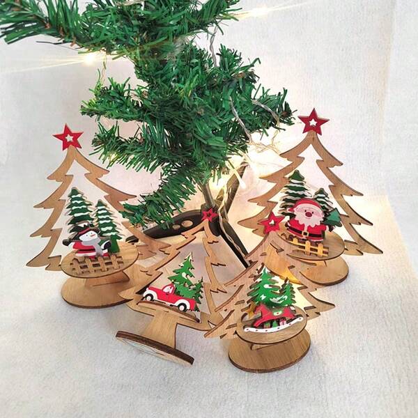 1 pièce Cadeau de Noël, Cadeau du Nouvel An. Mini sapin de Noël, décoration de chambre, décoration de bureau, décoration de table de chevet, décoration de table à manger, accessoires de décoration pour les fêtes, décoration de maison, décoration de Noël, décoration d'hiver