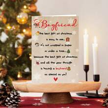 1pc Funny Christmas Card For Boyfriend,Christmas Gifts For Men,Xmas Gift Ideas For Boyfriend From Girlfriend,Lovely Christmas Card For Him