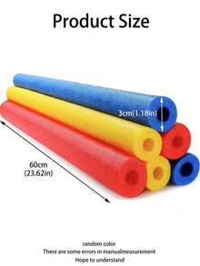 12 件装 - 大号泳池浮条，泡沫游泳，泡沫浮条，空心亮色泡沫泳池棒，适用于游泳漂浮艇项目，防撞泡沫，健身泡沫棒 - 彩色 - 查看 2