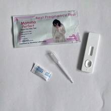 Kit personal de prueba de embarazo en orina HCG de un solo paso, tiras o casetes o papel de prueba de embarazo con tarjeta de prueba de embarazo de flujo medio - Blanco - Ver 1