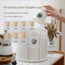 4-Fach Weihnachts-Tassen und Deckel Organizer, drehbarer Kaffeetassen Halter, geeignet für Badezimmer, Esszimmer, Lounge, Kaffeestation, Bar, Buffet, Schrank, Theke - Verschiedenfarbig - Übersicht 4