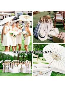 6pcs Vintage White Paper Umbrellas – 39.98 Cm, Foldable & Portable, Perfect For Weddings, Festivals, And Home Decor, Sun Protection, Artistic Design, Parasols For Photography,Spring Summer Picks,Brides Maid Gifts,Room,Bedroom Deccor,Bedroom Deccor,Beach,Travel,For Men,For Women,Vacation,Cute Stuff,Outdoor,Garden,Travel Essentials,Portable Essentials,Beach Essentials,Graduation Season,Commencement,Graduation Ceremony,Graduation Gift,Graduation Present,Graduation Gift,Graduation Present,Congrats Grad,Congratulations Graduate,Valedictorian,Finish School,Graduation Party,Outdoor Essentials,Travel Portable,Hiking Essentials,Camping Essentials,Portable Tools,Summer Essentails,Summer Portable - White - View 4