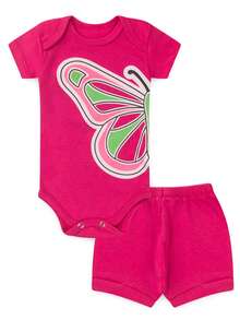 8-Piece Baby Bodysuit And Shorts Set (Assorted Colors) 100% Cotton - 4 Sets - Pink - View 5