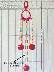 1 szt. akrylowa zabawka dzwonek dla papugi, zawieszka do klatki dla ptaków, zabawka dzwonek do gryzienia ptaków, uspokajająca zabawka dzwonek, dekoracyjna zawieszka do klatki dla ptaków, artykuły dla ptaków