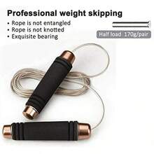 MCSWKEY Cuerdas de Salto Ajustables para Ejercicio, pérdida de Peso, Entrenamiento de Velocidad y Resistencia, rodamientos de Bolas y Asas Antideslizantes de Espuma de Memoria (Black) - 1 - Ver 7