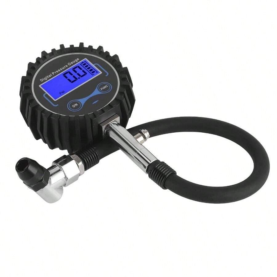 Medidor de Presin de Neumticos, Monitoreo de Presin de Llantas de 200PSI Pantalla Digital LCD 4 Unidades Calibrador de Llantas para Camiones Motocicletas Automviles - inicial - Ver 1