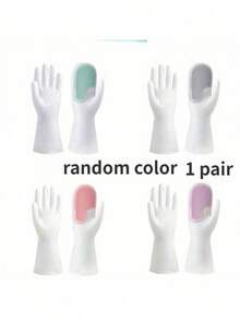 Rubber Latex Dishwashing Gloves, Waterproof, Lead-Free, Multi-Purpose, Essential For Kitchen, Bathroom, Outdoor Cleaning, Household Chores & Laundry