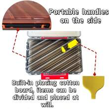 Double-Sided Fishing Lure Box, Fishing Tackle Storage Box, Lure Organizer, Compartment Design, Compact Size With Large Capacity