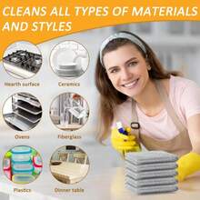 Magic Cleaning Cloth, Thickened Double-Sided Metal Wire Cloth, Kitchen Dishwashing Utensil Wiping Cloth, Cleaning Tool, Ultra-Fine Fiber Steel Wire Soap Pad - Double-Sided Kitchen Washer, Suitable For Tableware And Cookware, Non Scratch Steel Wire Wiping - Easy To Remove Grease, Dirt And Dust - Reusable And Washable