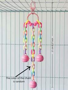 1 szt. akrylowa zabawka dzwonek dla papugi, zawieszka do klatki dla ptaków, zabawka dzwonek do gryzienia ptaków, uspokajająca zabawka dzwonek, dekoracyjna zawieszka do klatki dla ptaków, artykuły dla ptaków