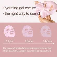 4pcs Salmon DNA PDRN Pink Collagen Jelly Gel Mask, Elasticity, Hydrating, Firming And Moisturizing, With Collagen, Glowing Complexion, Antioxidant, Smooth Skin, Improves Overall Completion, Overnight Face Mask For Glass Glow Skin , Korean Skincare