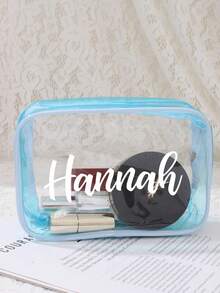 Bolsa de maquillaje transparente personalizada | Organizador de viaje personalizado para mamá y bebé | Bolsa de aseo transparente | Lindo regalo para mamá, niños y bebés - Multicolor - Ver 11