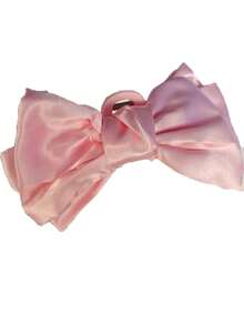 1pc Rebel Princess Dual-Sided Large Bow Clip Hair Accessory, Chic Claw Style Hair Clip For Back Of Head Hair Clips Hair Jaw Clip Hair Clamps Hair Clutch Hair Catcher Clip, Claw Clip Fall Winter Hair Accessories For Women For Vacation Outfits Woman