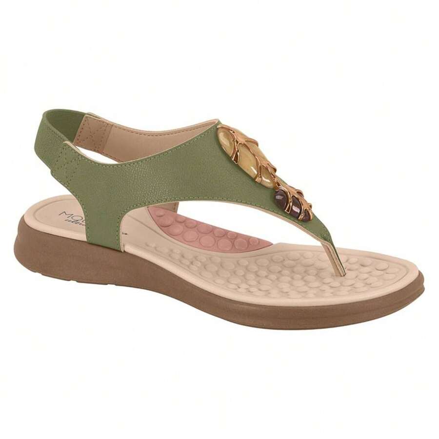 Modare Women's Orthopedic Sandal, Easy Fit, Comfort, Lightweight - Green - View 1