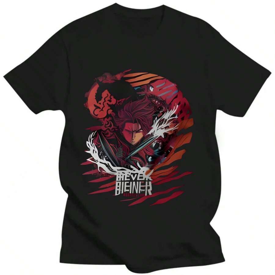 Anime T-Shirts, Graphic Hoodie Anime Series, Demon Anime Lover Tee, Cute Sweatshirt, Slayer Japanese - 黑色 - 查看 1