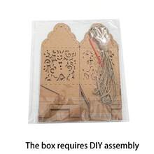 Christmas House-Shaped Candy Box Gift Bag, Very Suitable For DIY Christmas Cookie Packaging And Party Decoration, Kraft Paper Candy Box, Christmas Party Decoration Supplies