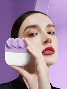 Dual Head Ice Roller And Compressor - Manual Face And Head Massager With Cooling To Relax Muscle Tension, No Batteries Required, Light Brown Color Treatment Tool, Face Ice Roller, Skincare Daily Use Enhancer, Ergonomic Design, Construction For Home, Christmas Gift, Back To School Season Gift, Valentine's Day Gift