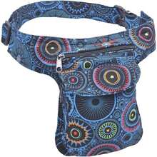 Rionera cruzada para mujer, lona de algodn, bohemio, hippie, festival, colorido, cinturn para mujer, Black - Turq, Una talla, Rionera, rionera, rionera - inicial - Ver 1