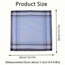 3/6/12pcs Classic Cotton Handkerchiefs - Unisex Fashion Plaid Pocket Squares, Multi-Color Options, Soft & Durable For Daily Use (Random Color)