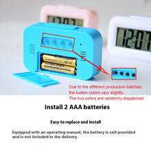 1pc Multifunctional Student Mini Digital Alarm Clock, Desktop LED Backlight Display With Time, Temperature, Calendar, Timer For Kitchen Home Decor Back To School Room Decor School Supplies - Multicolor - View 10